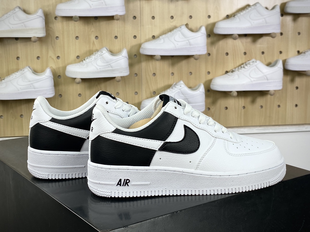 200 耐克Nike By You Air Force 1'07 Low Retro SP空军一号板鞋“黑白拼接”HF9096-100