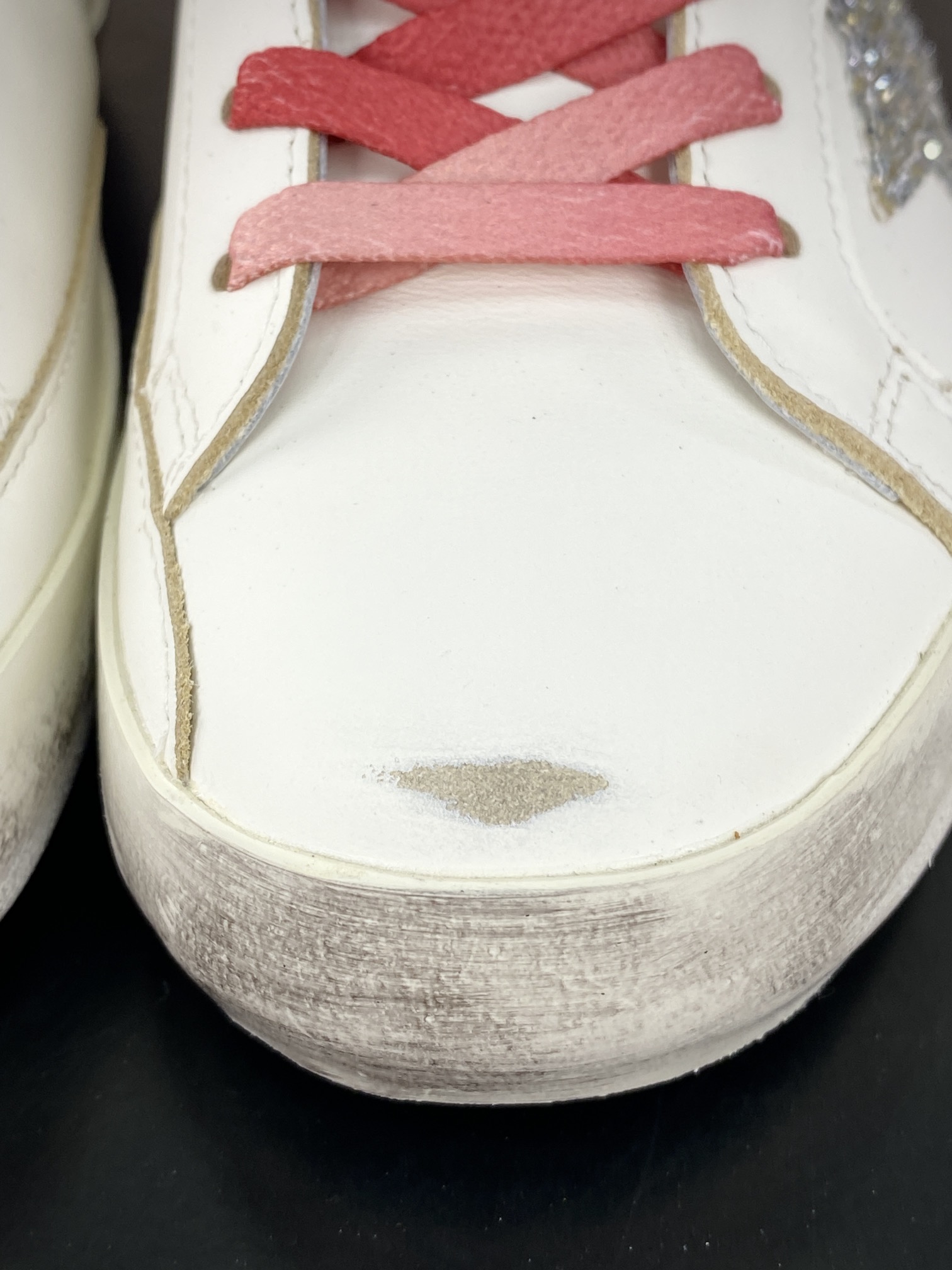GGDB/Golden Goose Uomo/Donna Donna series low-top retro sneakers ”white flash silver peach pink black graffiti silver tail” G21D122.G15