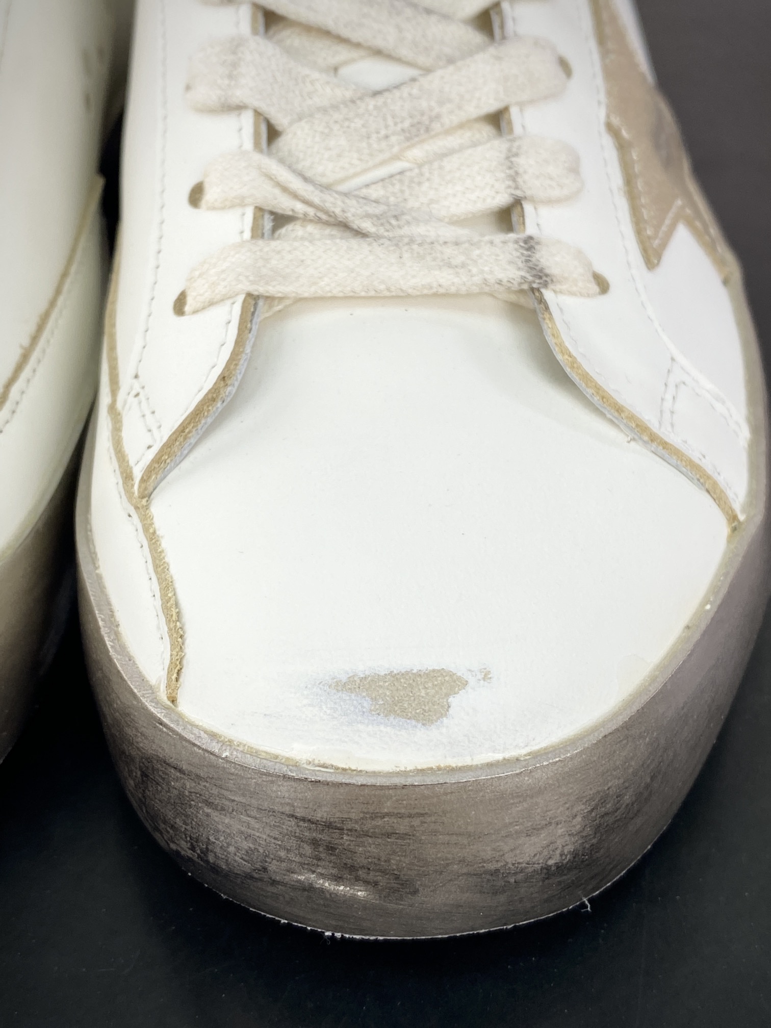 Golden Goose Uomo/Donna Donna series low-top retro versatile dirty sneakers ”leather white rose gold tail” G21D130.G11