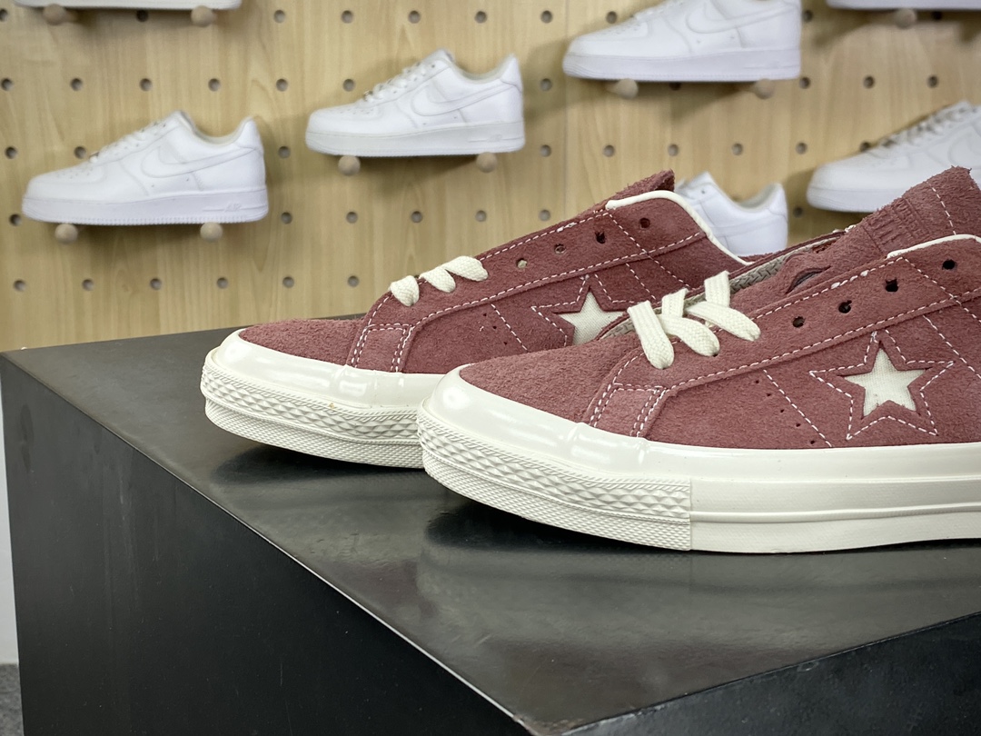 160 匡威Converse One Star Pro Vintage Suede OX”Cave Shadow Mauve”一星硫化板鞋“翻毛红土褐白”A06890C