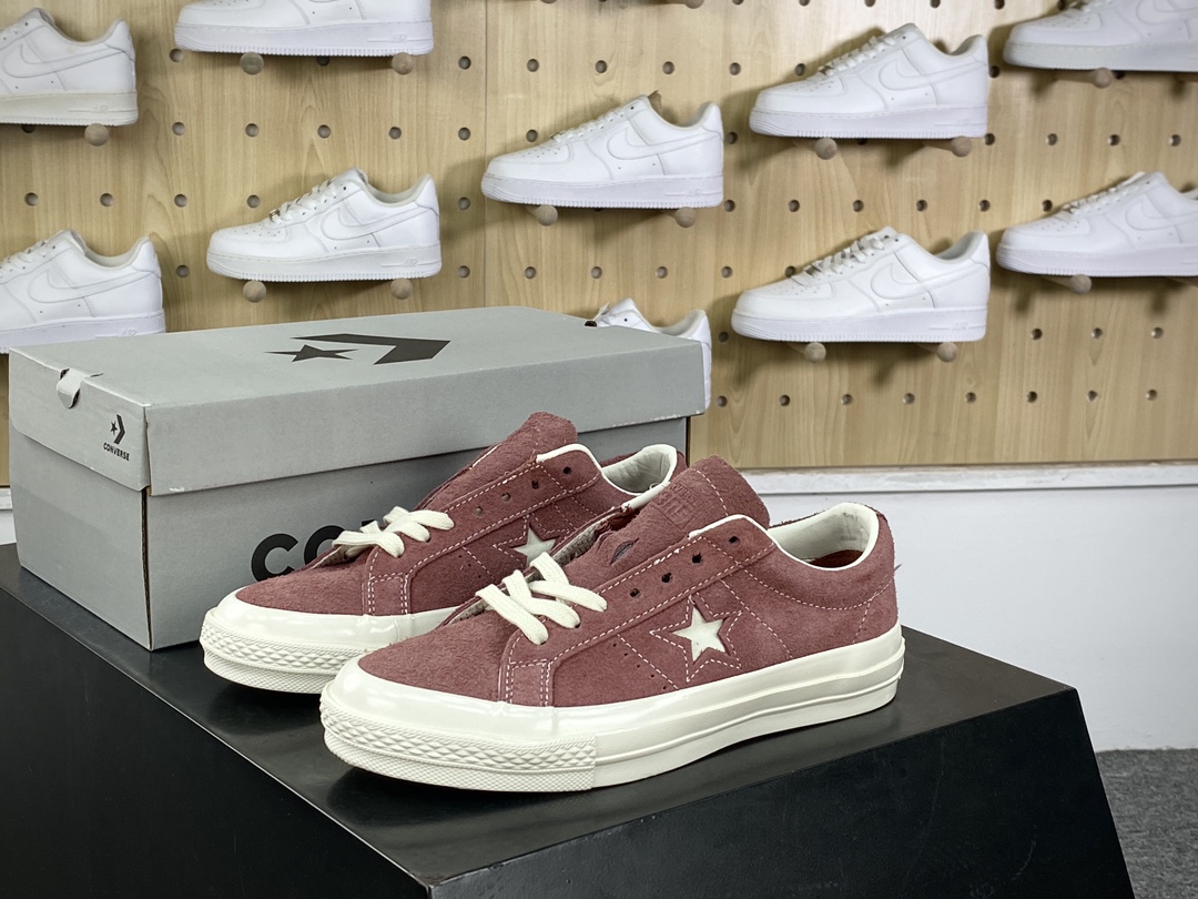 160 匡威Converse One Star Pro Vintage Suede OX”Cave Shadow Mauve”一星硫化板鞋“翻毛红土褐白”A06890C