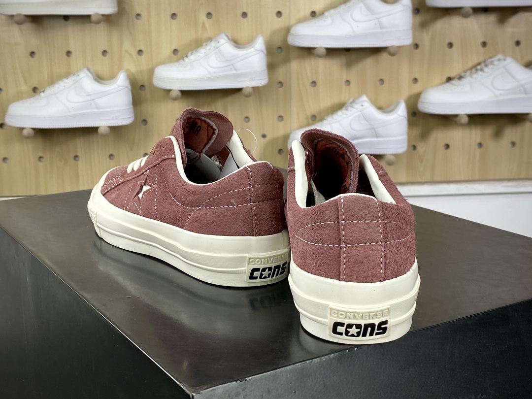 160 匡威Converse One Star Pro Vintage Suede OX”Cave Shadow Mauve”一星硫化板鞋“翻毛红土褐白”A06890C