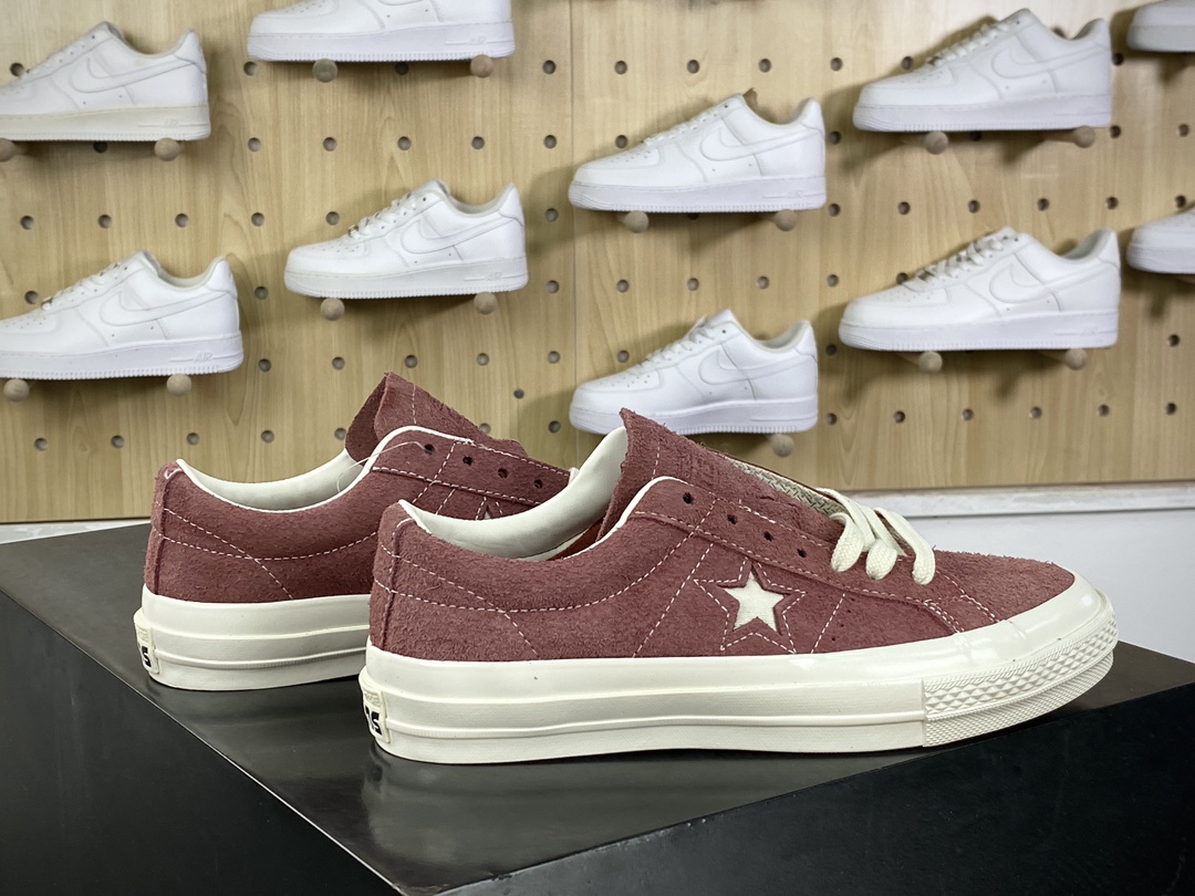 160 匡威Converse One Star Pro Vintage Suede OX”Cave Shadow Mauve”一星硫化板鞋“翻毛红土褐白”A06890C