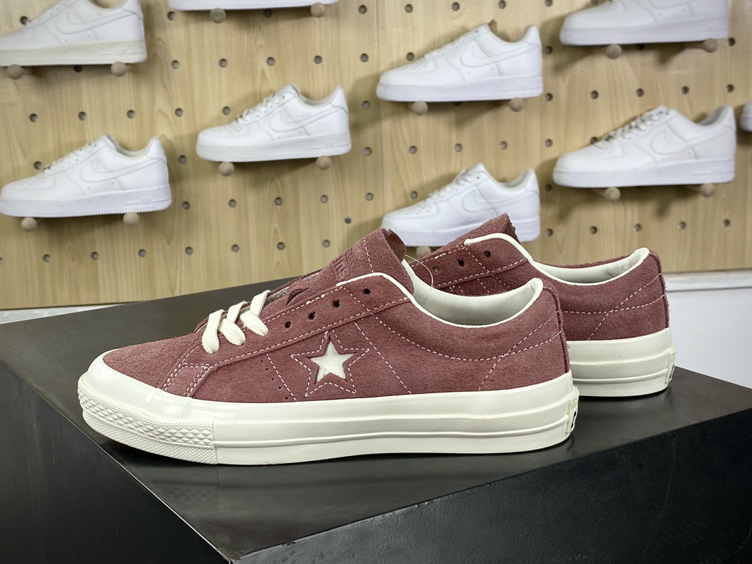 160 匡威Converse One Star Pro Vintage Suede OX”Cave Shadow Mauve”一星硫化板鞋“翻毛红土褐白”A06890C