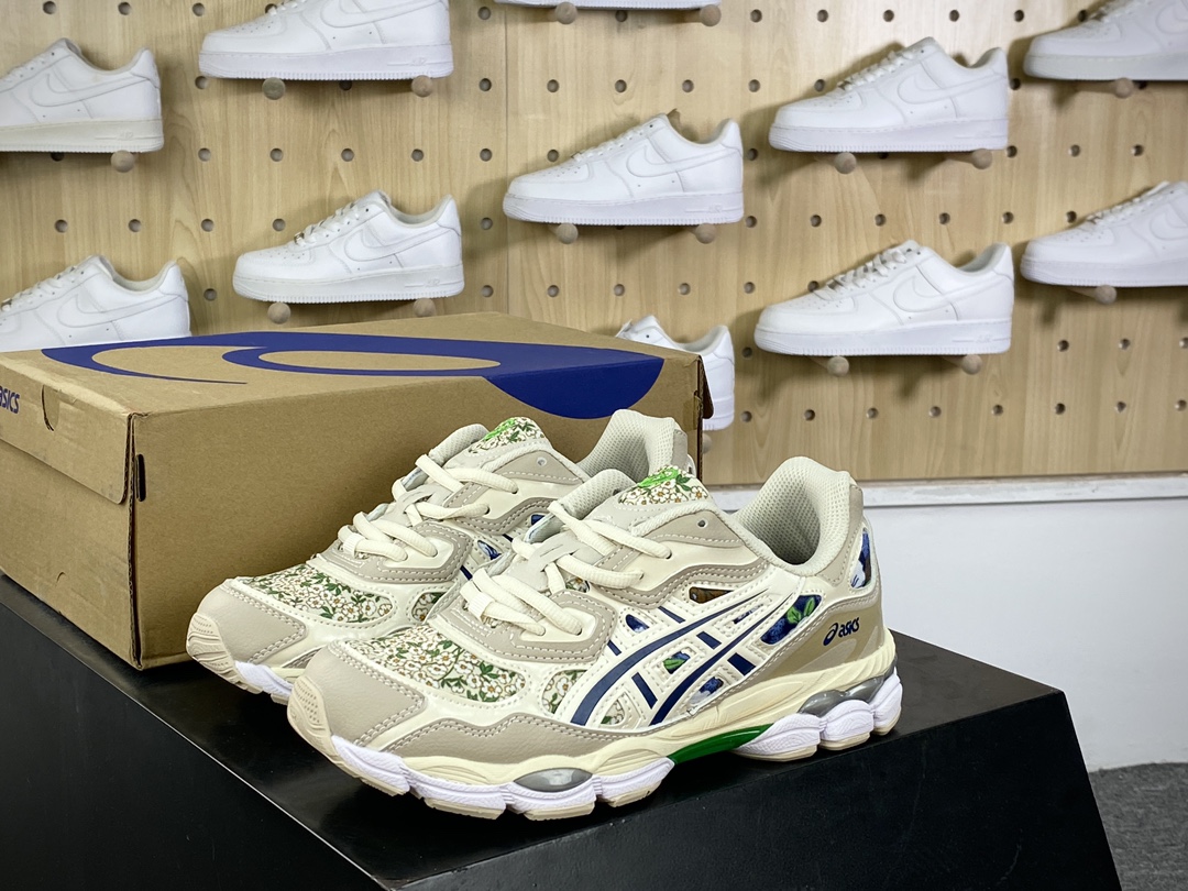 200 亚瑟士/Asics Gel-NYC 系列低帮复古休闲运动慢跑鞋“浅卡其深棕花卉”1202A441-250