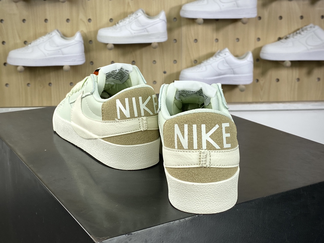 140 Nike Blazer 77 Low Jumbo”White/Olive Green”1977开拓者板鞋“皮革薄荷绿白大钩”DQ1470-004