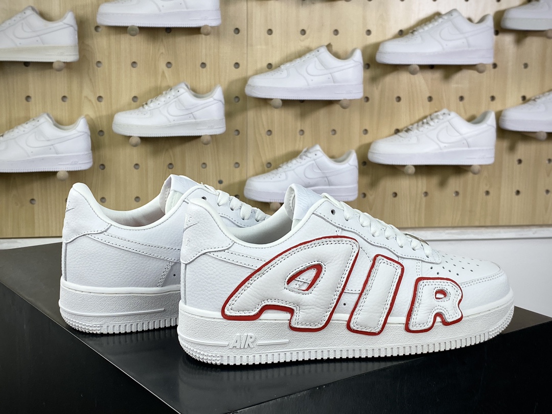 280 Cactus Plant Flea Market/CPFM x Nike Air Force 1 07 Low”White/Red”空军一号板鞋“皮革白红放大补丁字母”CK4746-991