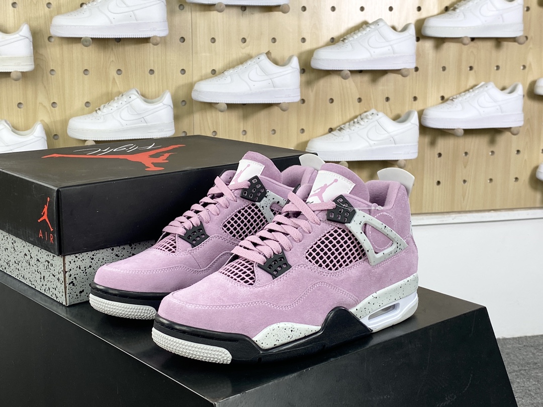 380 耐克Nike Wmns Air Jordan 4 Retro”Orchid”迈克尔·乔丹AJ4代中帮篮球鞋“兰花淡紫粉色”AQ9129-501