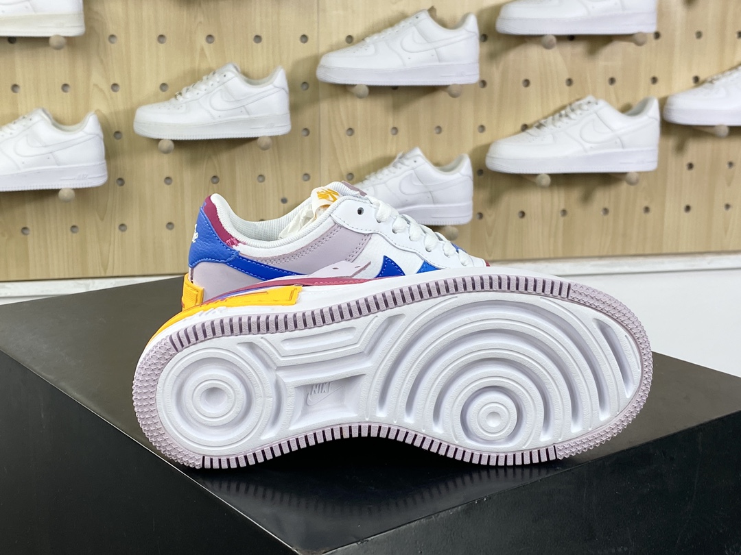 Nike WMNS Air Force 1 Shadow ”Beige Pale Ivory” Air Force One Sneakers ”Splicing Cream Yellow Taro Purple Pink Orange 3M” CU3012-164
