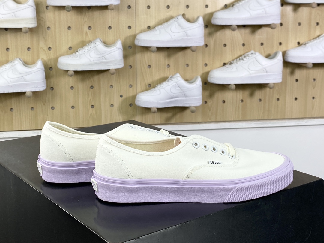 130 范斯Vans Authentic Era 埃拉系列低帮系带运动板鞋“帆布米白冰淇淋紫”VN0009PVCGX