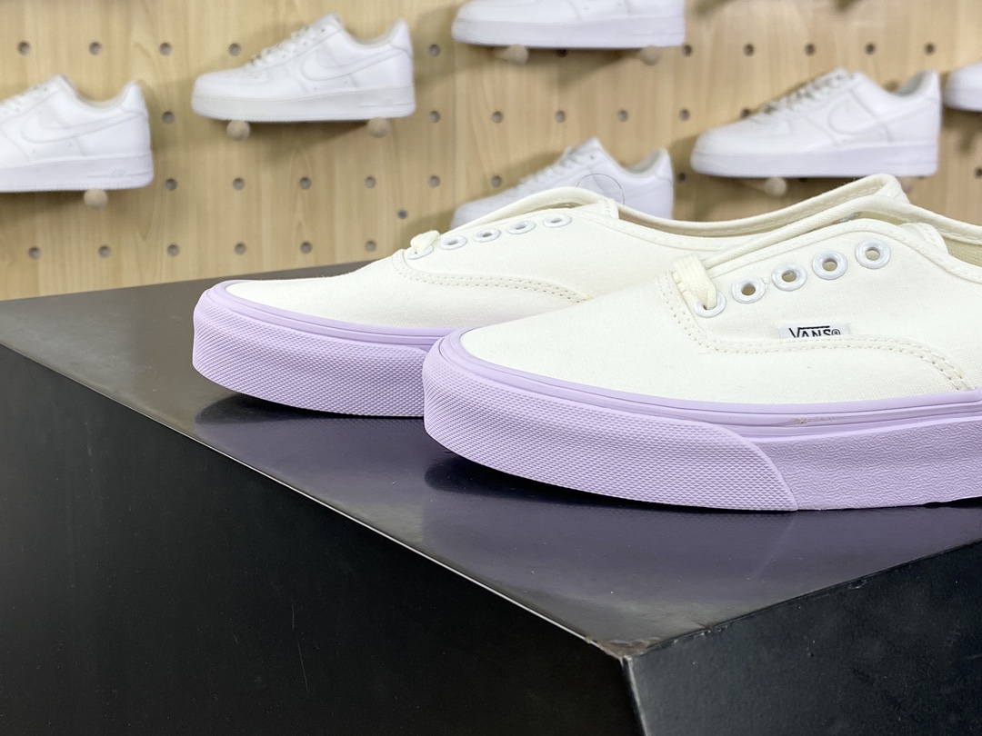 130 范斯Vans Authentic Era 埃拉系列低帮系带运动板鞋“帆布米白冰淇淋紫”VN0009PVCGX