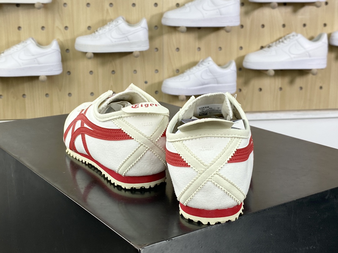 140 鬼塚虎/Onitsuka Tiger Mexico 66 Slip-On 墨西哥慢跑鞋“帆布奶白红”D3K0Q-0023