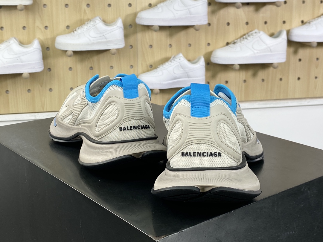 360 巴黎世家BALENCIAGA Circuit Sneakers 环道系列低帮慢跑鞋“网织浅灰天蓝”793944 WFLGY 0613