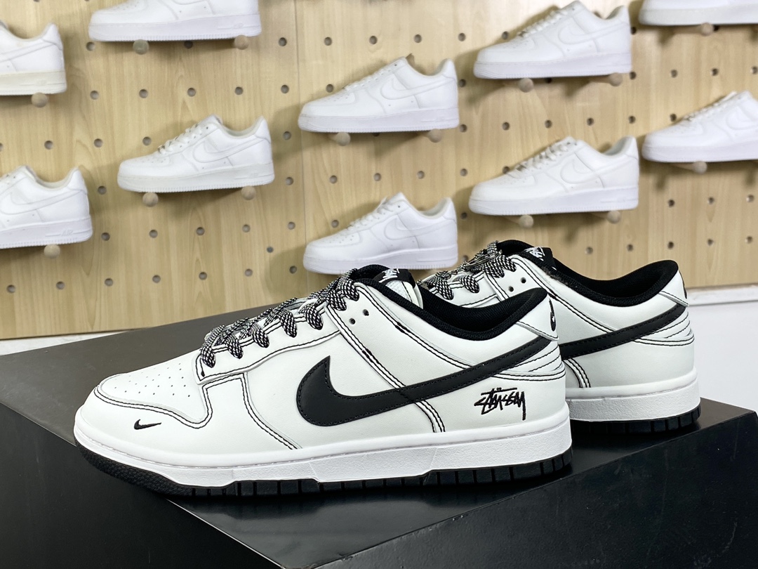 280 Nike By You SB Dunk Low Retro SP扣篮系列低帮滑板板鞋“联名米白黑车线”FC1688-137