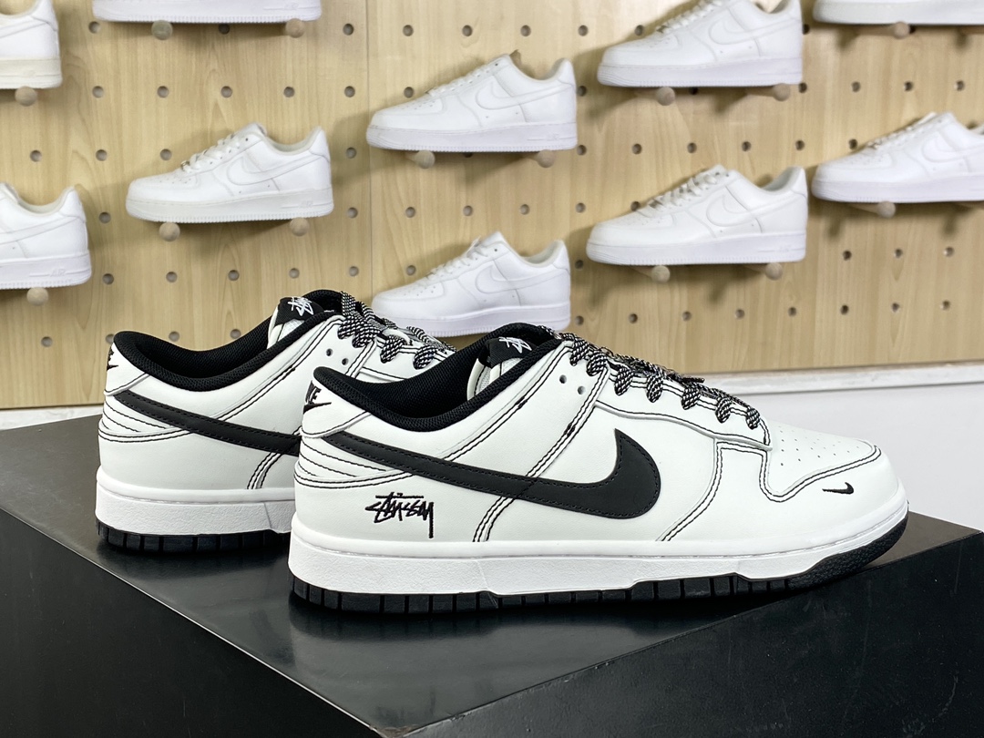 280 Nike By You SB Dunk Low Retro SP扣篮系列低帮滑板板鞋“联名米白黑车线”FC1688-137