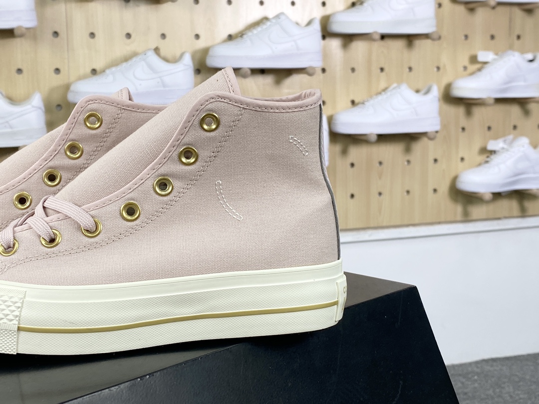 150 匡威Converse Chuck Taylor All Star Lift High”Barely Pink”明星硫化鞋“帆布淡粉金”A10431C