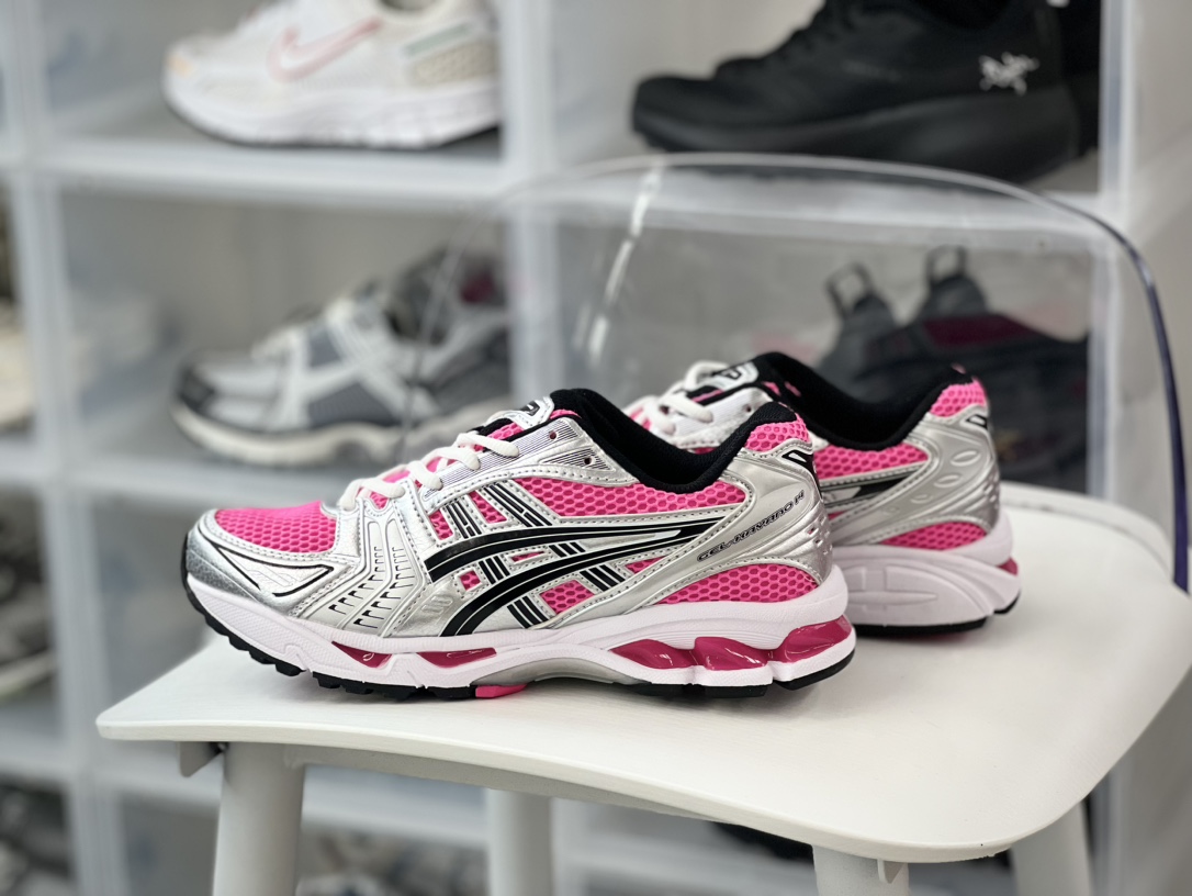 220 亚瑟士/ASICS Gel Kayano 14"Silver White/Black/Pink"系列跑步鞋“太空银黑骚粉”1201A019-700