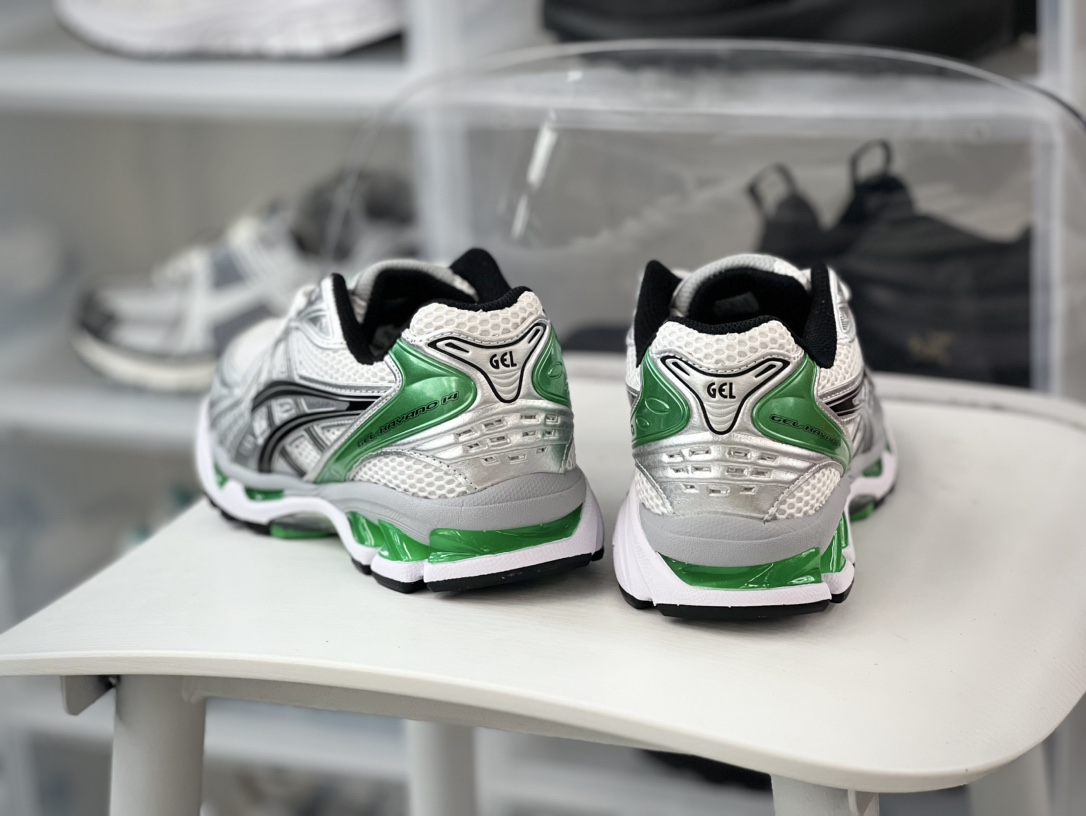 220 亚瑟士/ASICS Gel Kayano 14"White Malachite Green"卡亚诺14代跑步鞋“银白黑金属绿”1201A019-110