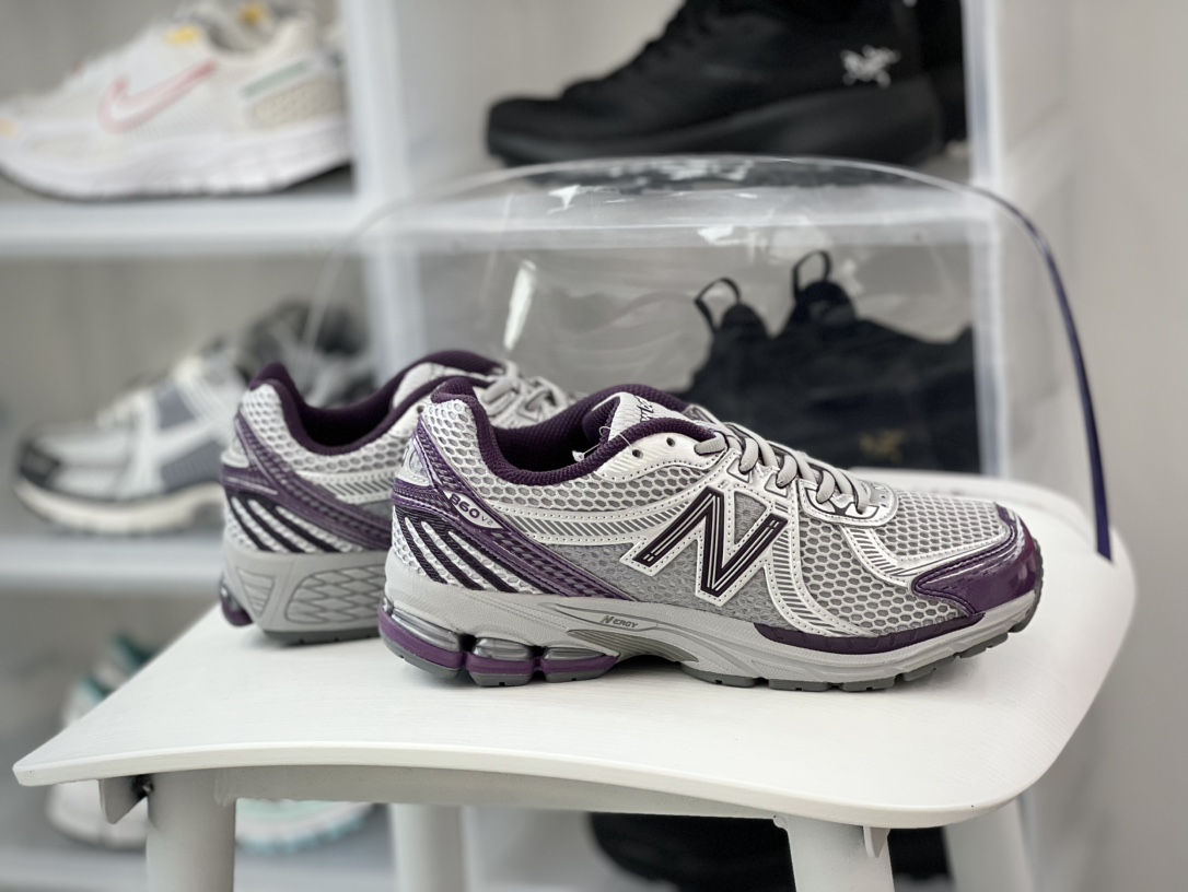 200 新百伦New Balance ML860V2系列低帮经典慢跑鞋“银灰罗兰紫”ML860PP2