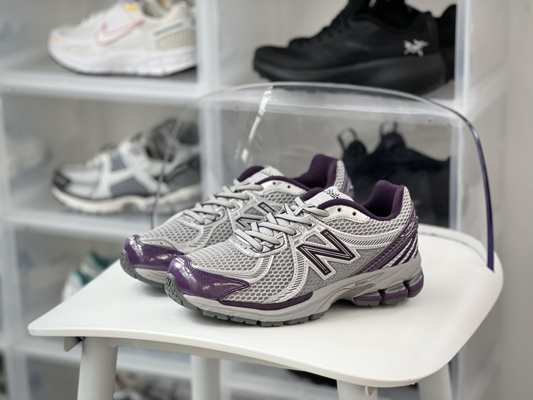 200 新百伦New Balance ML860V2系列低帮经典慢跑鞋“银灰罗兰紫”ML860PP2