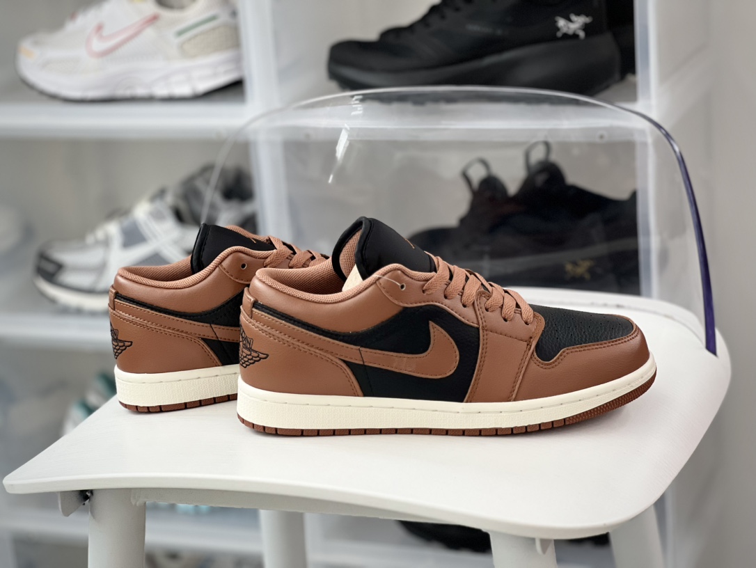 200 耐克Nike Air Jordan 1 Low"Archaeo Brown"AJ1乔丹一代篮球鞋“红土棕黑”DC0774-021