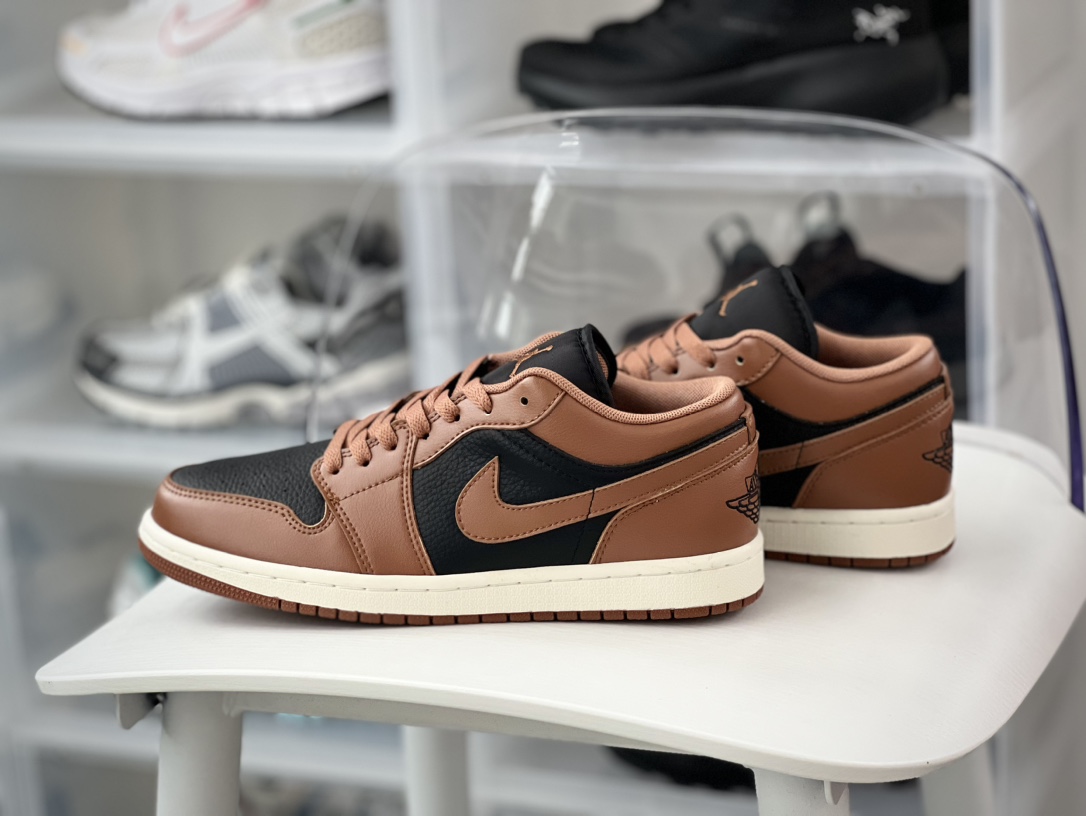 200 耐克Nike Air Jordan 1 Low"Archaeo Brown"AJ1乔丹一代篮球鞋“红土棕黑”DC0774-021