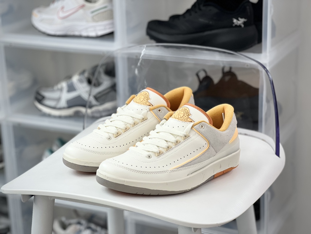 240 耐克Nike Air Jordan 2 Retro Low Craft “Melon Tint”迈克尔·乔丹篮球鞋“米白哈密瓜黄”DV9956-118