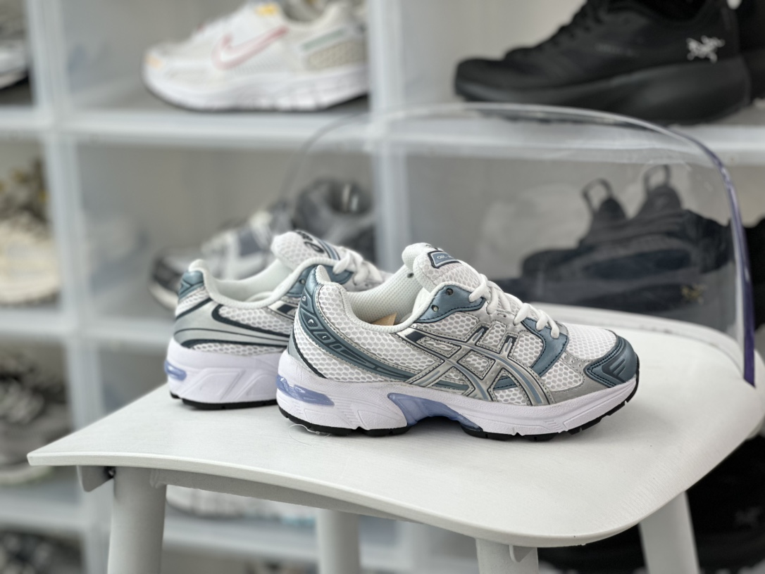 180 亚瑟士/Asics Gel-1130 系列低帮复古休闲运动慢跑鞋“白银冰川蓝”1201A256-116