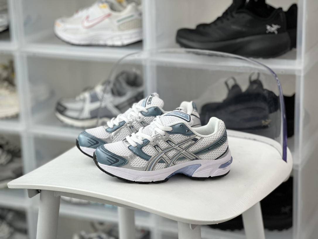 180 亚瑟士/Asics Gel-1130 系列低帮复古休闲运动慢跑鞋“白银冰川蓝”1201A256-116