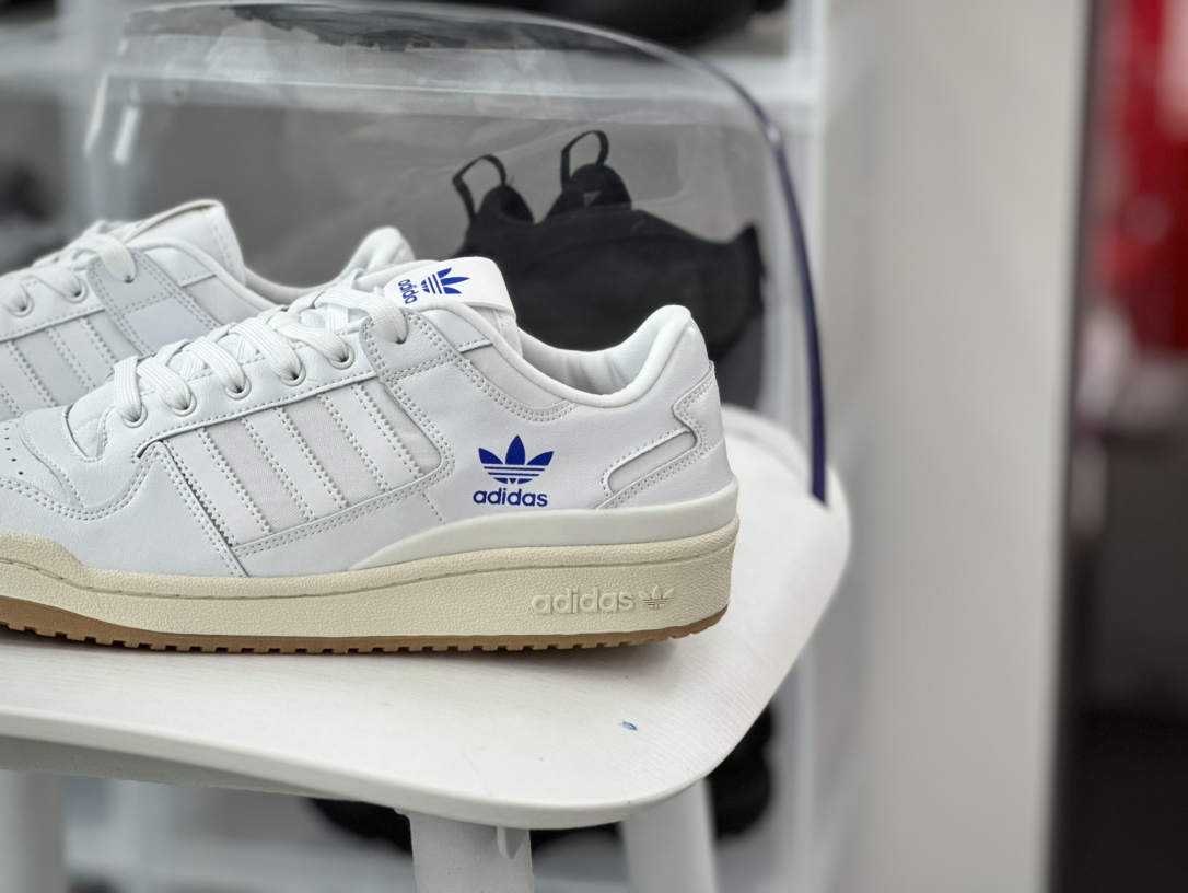 220 阿迪达斯/三叶草Adidas Originals Forum 84 Low ADV罗马板鞋“皮革白蓝生胶底”H04903