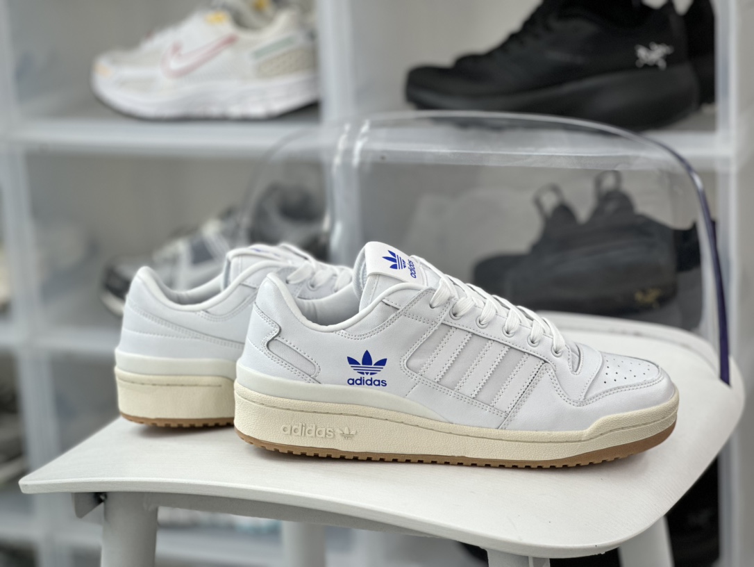 220 阿迪达斯/三叶草Adidas Originals Forum 84 Low ADV罗马板鞋“皮革白蓝生胶底”H04903