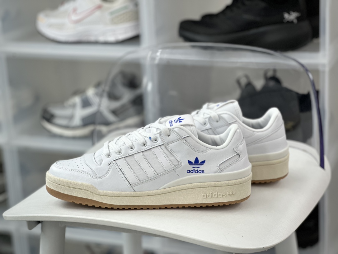 220 阿迪达斯/三叶草Adidas Originals Forum 84 Low ADV罗马板鞋“皮革白蓝生胶底”H04903