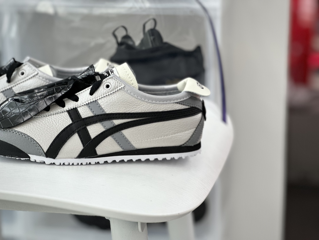 160 鬼塚虎/Onitsuka Tiger Mexico 66经典墨西哥慢跑鞋“长鞋舌银灰黑雾都恋人”1183B493-100