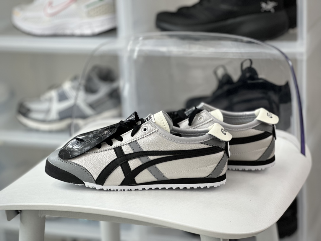 160 鬼塚虎/Onitsuka Tiger Mexico 66经典墨西哥慢跑鞋“长鞋舌银灰黑雾都恋人”1183B493-100