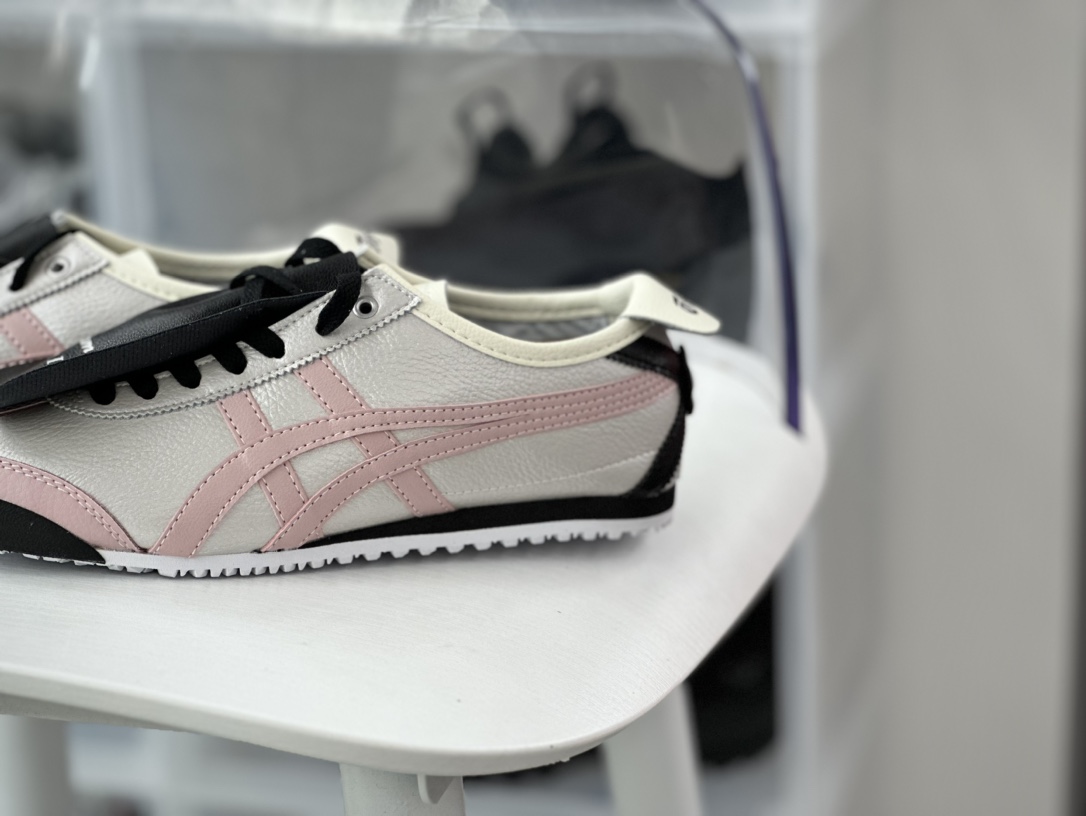 160 鬼塚虎/Onitsuka Tiger Mexico 66经典墨西哥慢跑鞋“长鞋舌银黑粉暗夜蔷薇”1183B493-100