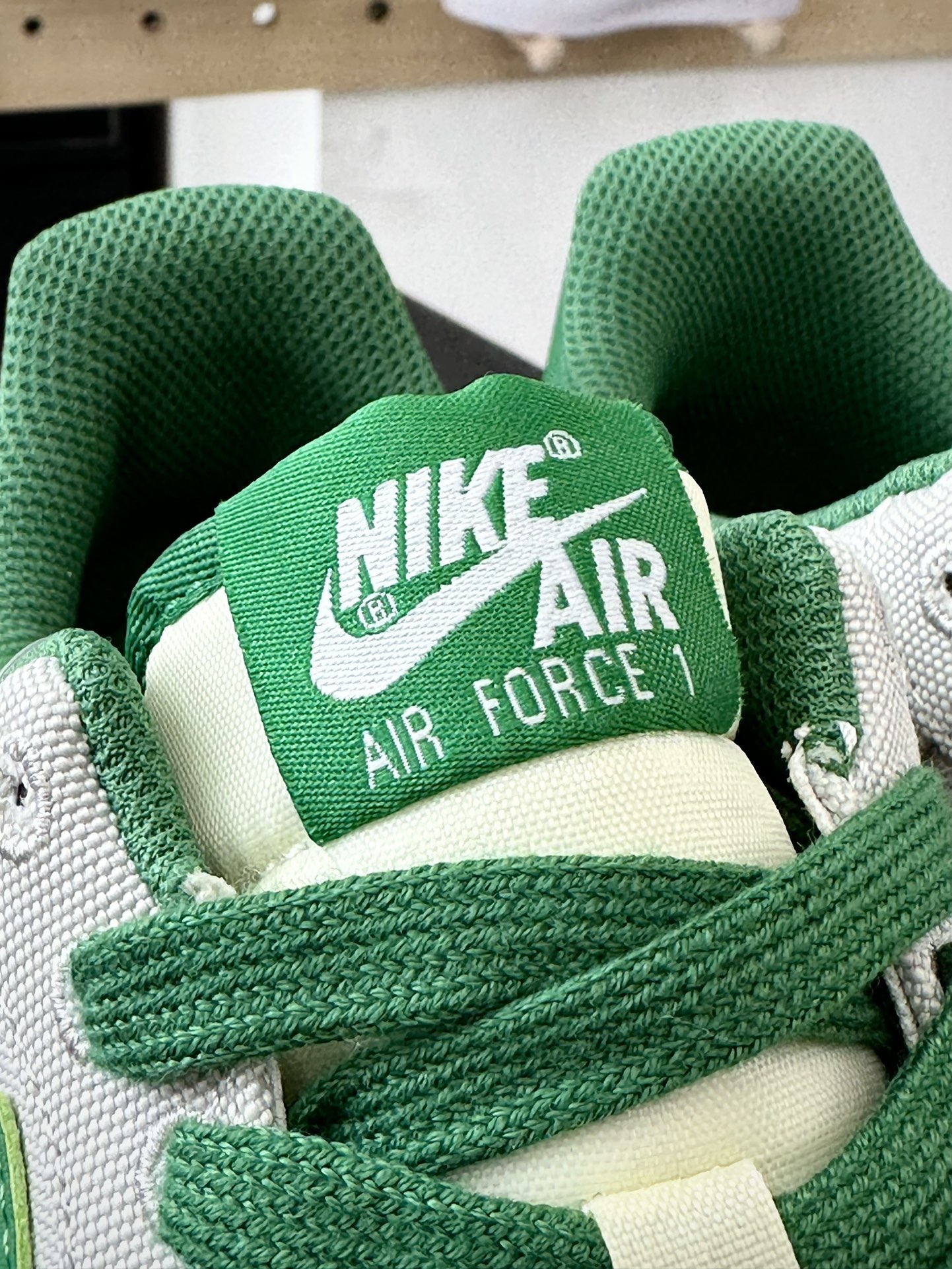 180 男女鞋带半码耐克Nike Air Force 1 Low Canvas AF1空军一代经典百搭板鞋“帆布灰绿棕”AJ7282-003