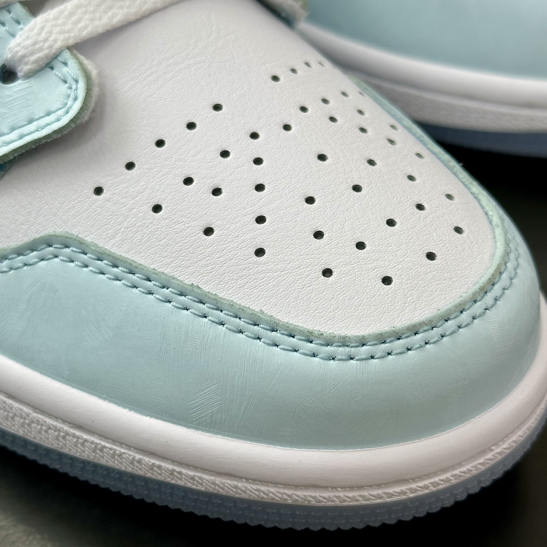 200 耐克Nike Air Jordan 1 Low GS”Glacier Blue”AJ1乔丹一代篮球鞋“星空蓝白镭射流沙冰晶底”HJ3481-491