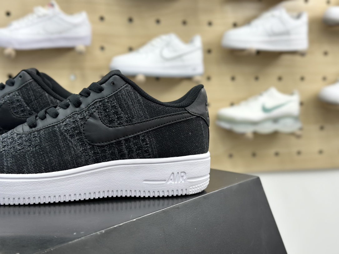 200 耐克Nike Air Force 1 Low Flyknit"Black Anthracite"2.0代空军一号板鞋“针织黑灰白”CI0051-300