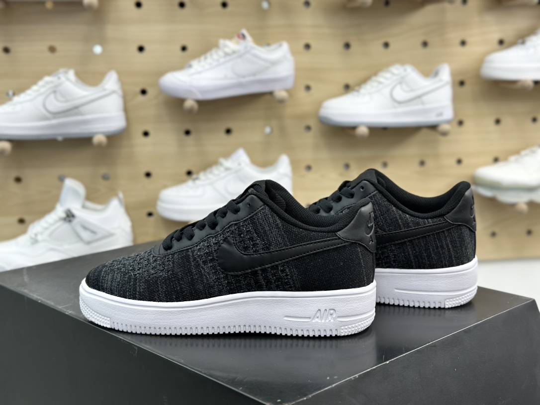 200 耐克Nike Air Force 1 Low Flyknit"Black Anthracite"2.0代空军一号板鞋“针织黑灰白”CI0051-300