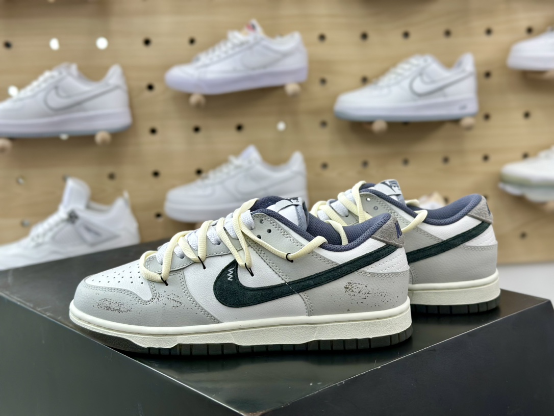 260 耐克Nike SB Dunk Low"Grey island"扣篮系列低帮休闲运动滑板板鞋“灰蓝黄灰色岛屿绑绳”FJ4188-100