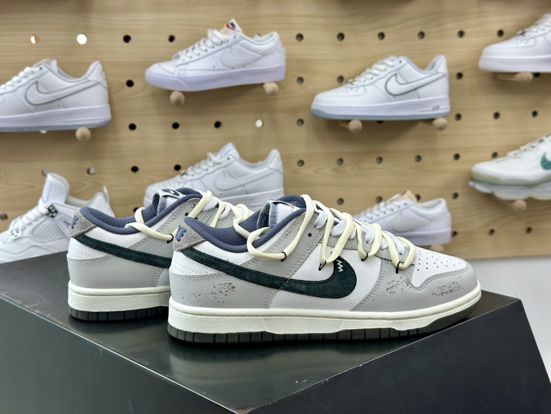 260 耐克Nike SB Dunk Low"Grey island"扣篮系列低帮休闲运动滑板板鞋“灰蓝黄灰色岛屿绑绳”FJ4188-100