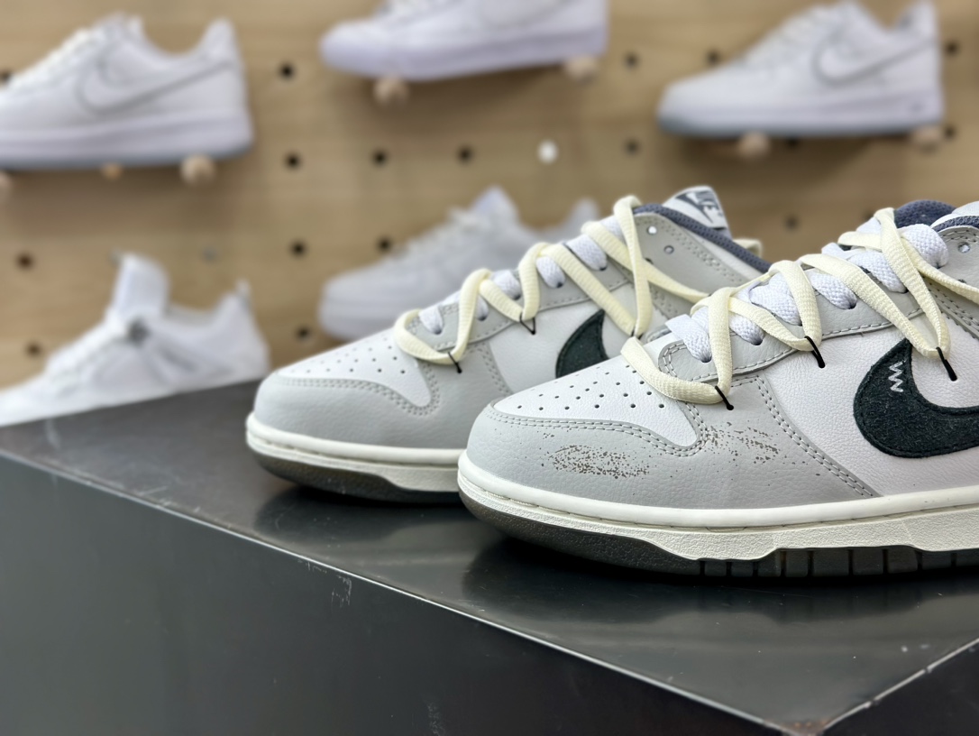 260 耐克Nike SB Dunk Low"Grey island"扣篮系列低帮休闲运动滑板板鞋“灰蓝黄灰色岛屿绑绳”FJ4188-100