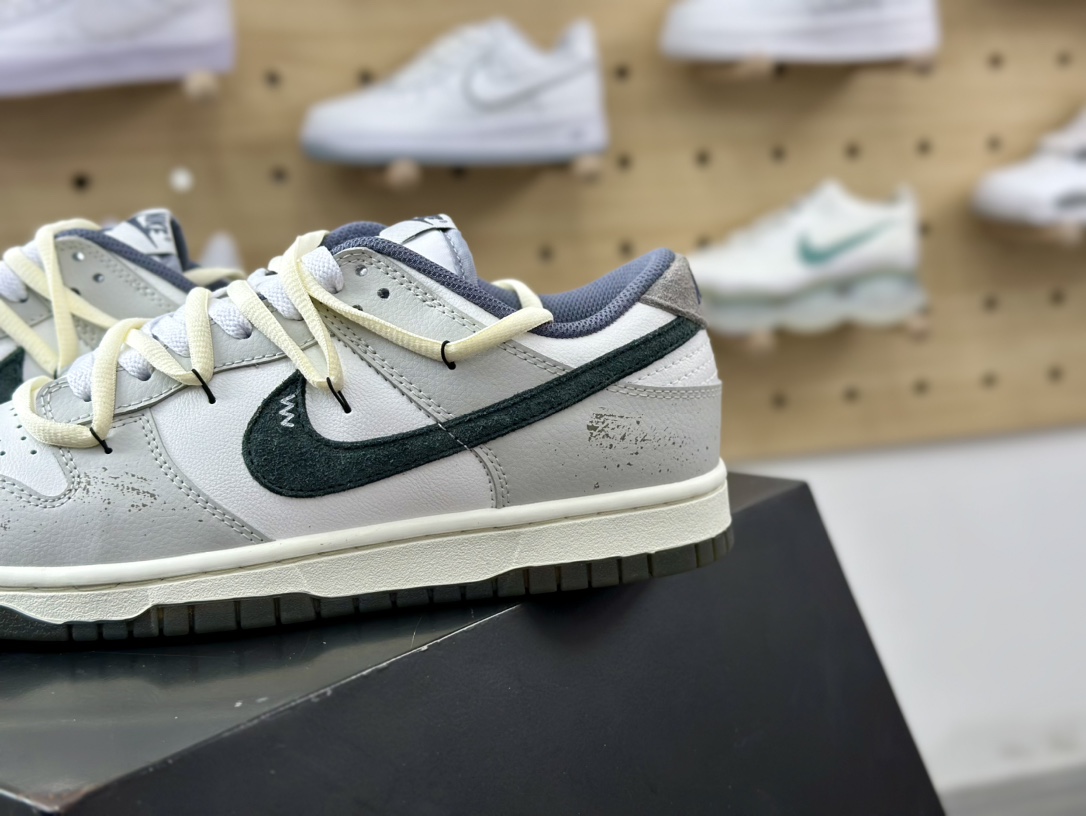 260 耐克Nike SB Dunk Low"Grey island"扣篮系列低帮休闲运动滑板板鞋“灰蓝黄灰色岛屿绑绳”FJ4188-100