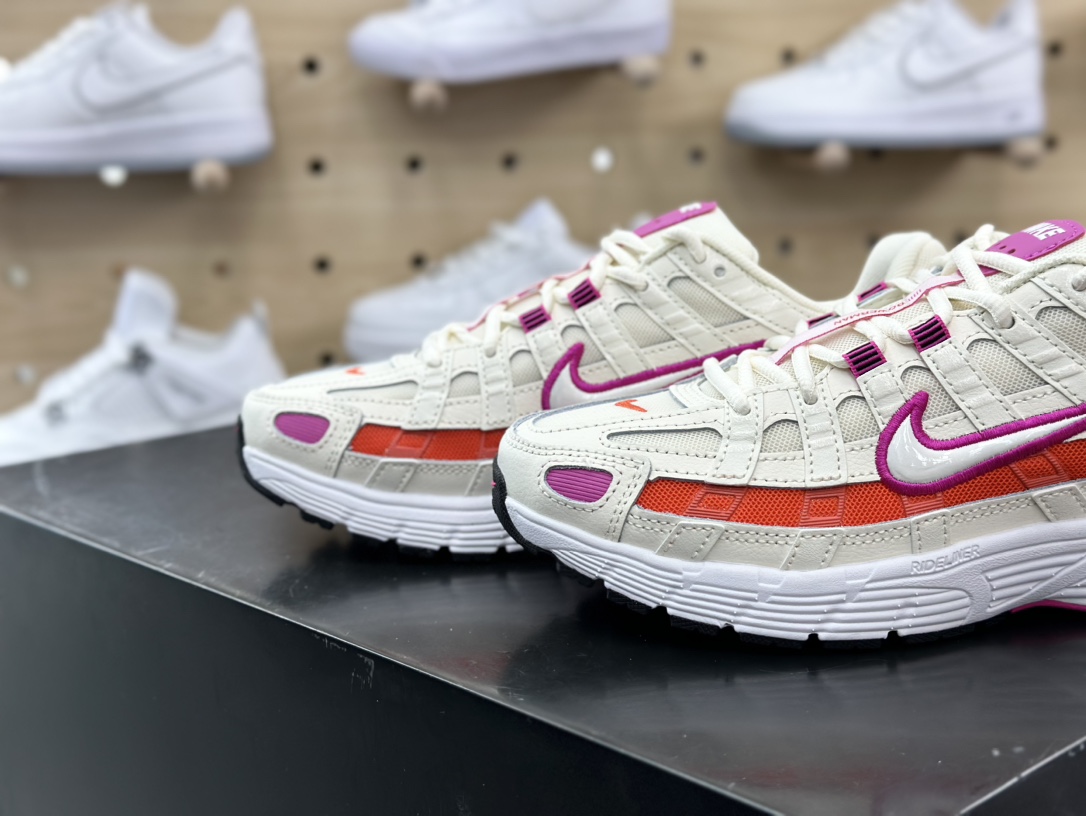 220 耐克Nike P-6000”Beige/Orange/Purple”系列低帮复古老爹慢跑鞋“奶白橙紫”CW1351-100