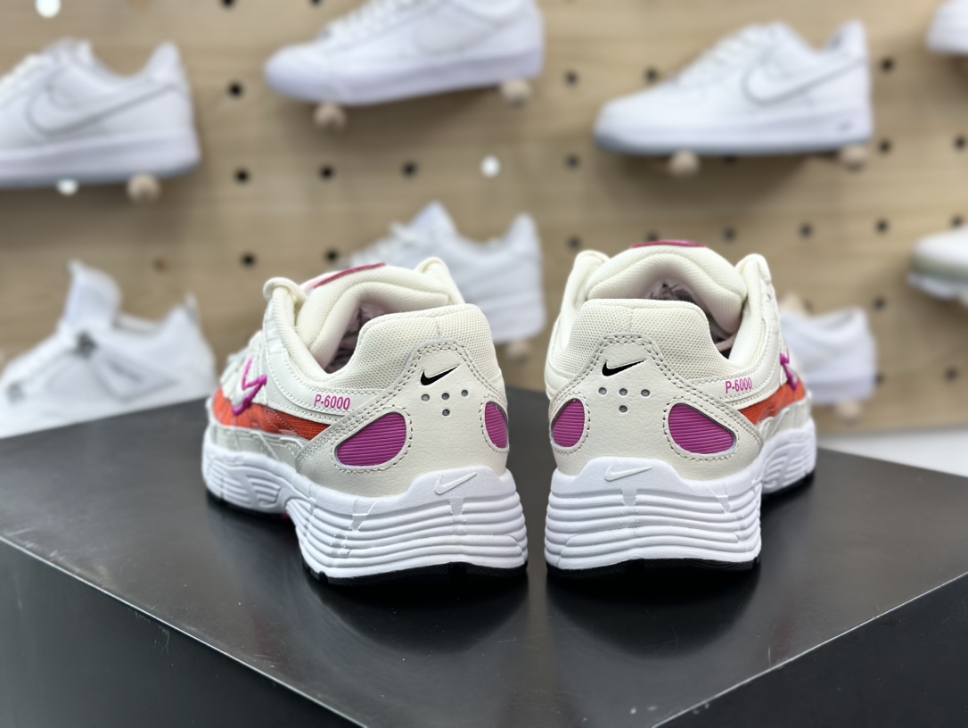 220 耐克Nike P-6000”Beige/Orange/Purple”系列低帮复古老爹慢跑鞋“奶白橙紫”CW1351-100