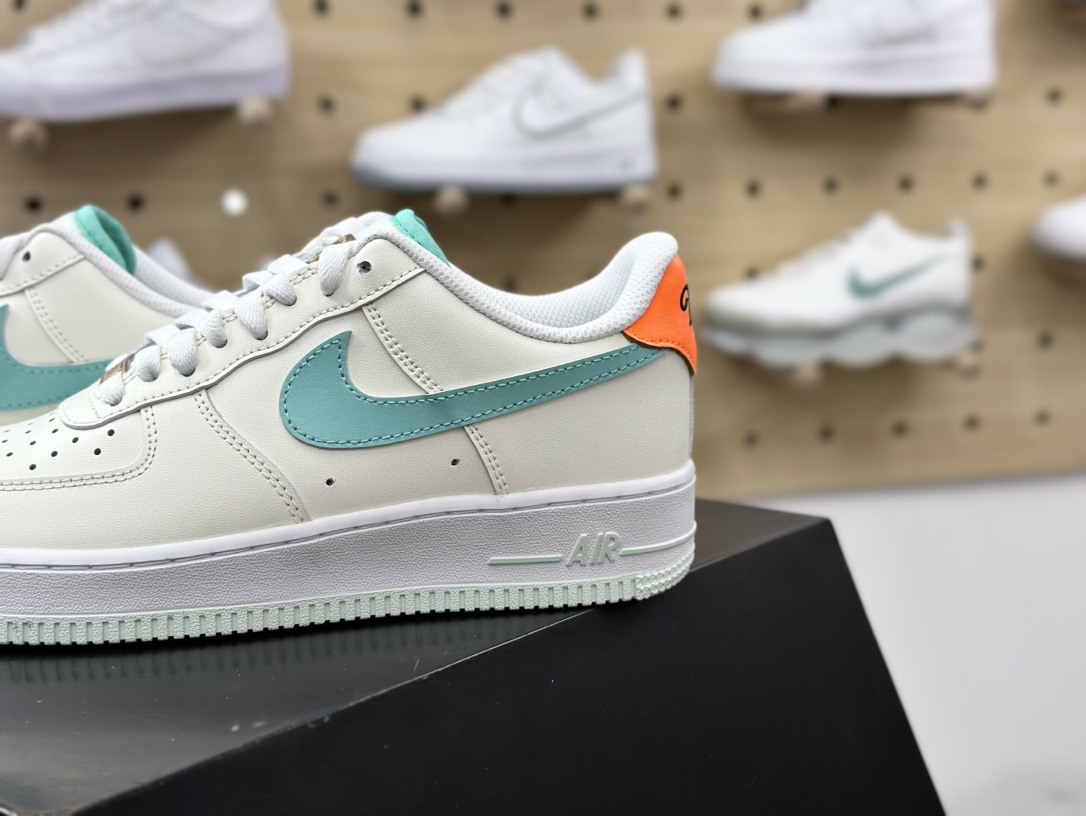200 耐克Nike Air Force 1'07 Low”Be The One”空军一号低帮板鞋“拼色米白薄荷蓝橙”HM3728-131