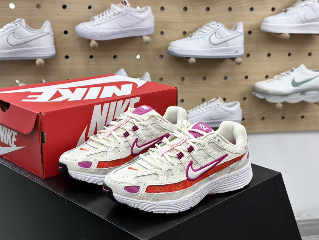 220 耐克Nike P-6000”Beige/Orange/Purple”系列低帮复古老爹慢跑鞋“奶白橙紫”CW1351-100
