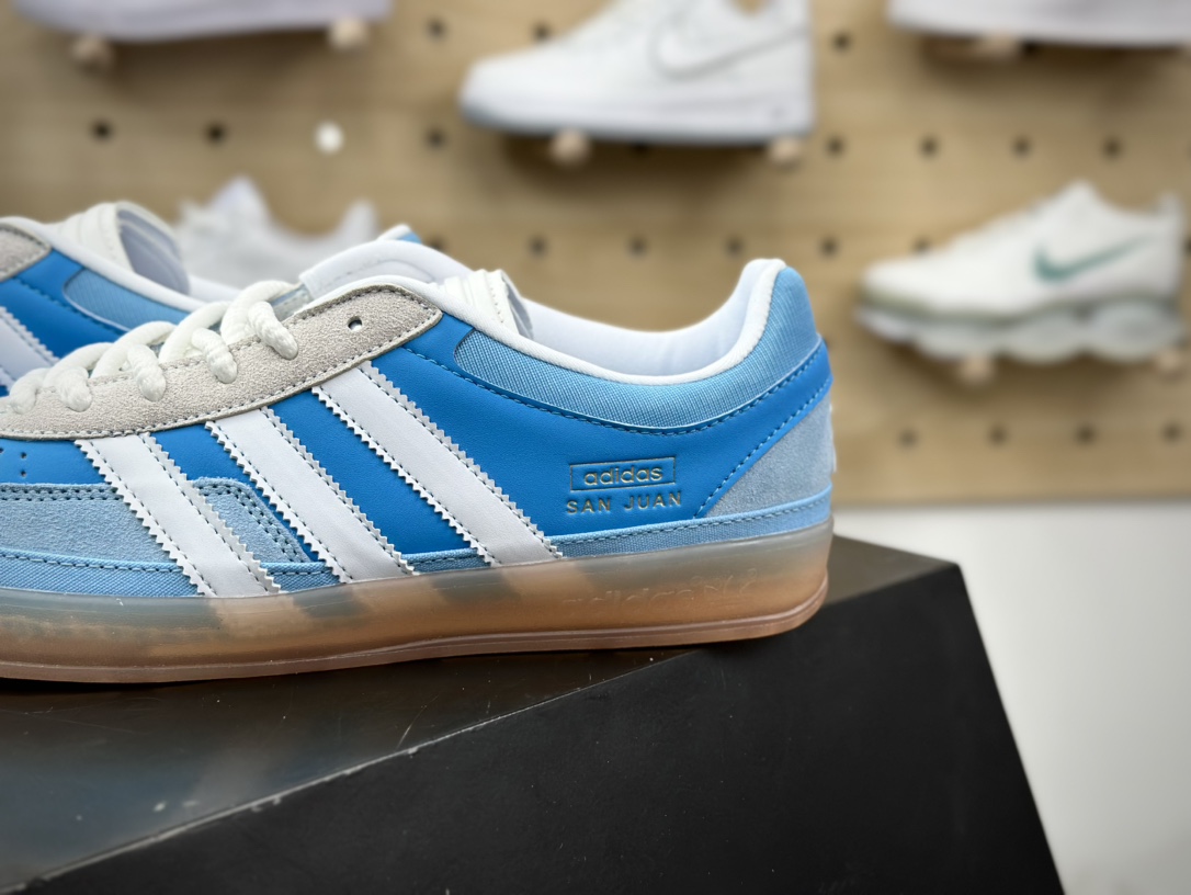 160 Bad Bunny x Adidas Gazelle Indoor Trainers ”Benito”羚羊板鞋“联名深蓝浅蓝变形鞋头”IF9734