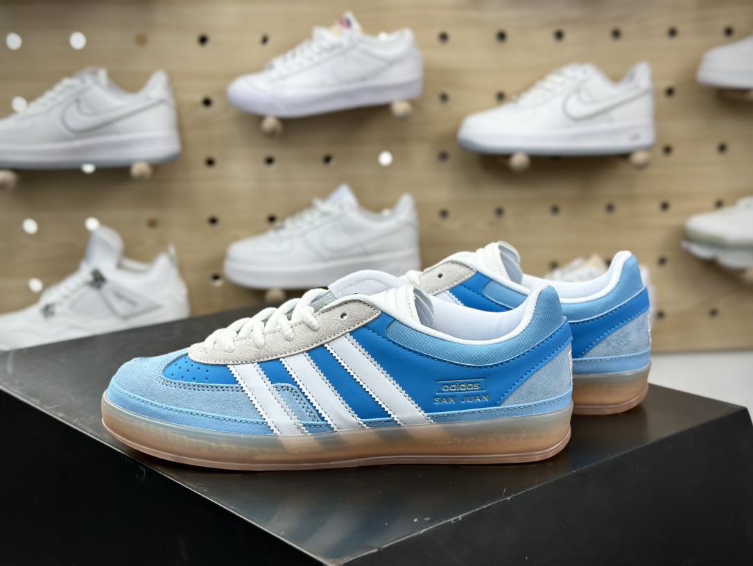 160 Bad Bunny x Adidas Gazelle Indoor Trainers ”Benito”羚羊板鞋“联名深蓝浅蓝变形鞋头”IF9734