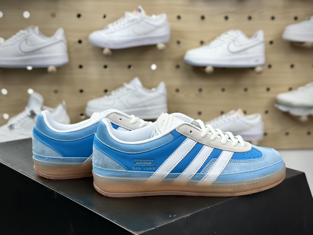 160 Bad Bunny x Adidas Gazelle Indoor Trainers ”Benito”羚羊板鞋“联名深蓝浅蓝变形鞋头”IF9734